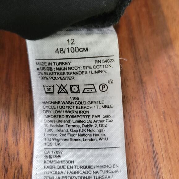 Banana Republic Poplin Twist Front Cropped Puff Sleeve Jumpsuit Size 12 - Picture 12 of 13